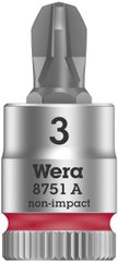 Head face 1/4 "with insert PH3 8751 A Zyklop 05003352001 Wera