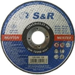 Круг абразивный отрезной по металлу Meister типа A 60 S-BF Slim 125 120850121 S&R