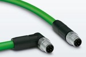 Prepared data cable for M8 with D-coding for Ethernet and PROFINET