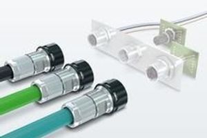 M12 plug-in connectors with push-pull fast locking system