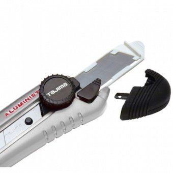 Segment knife Aluminist, 18mm, aluminum, screw lock, case for spare blades AC501S Tajima