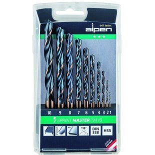 Набір свердел по металу Sprint Master &Oslash;1-10x1mm 0000811092100 Alpen