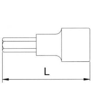 Головка торцевая с шестигранною вставкою 1/2 " 12 мм L = 55 мм H4H012 Licota