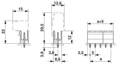 Components for mounting passage MSTBV 2,5 / 2-G 1753437 Phoenix Contact