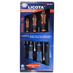 Professional Screwdriver Set Phillips and slotted 7 units. ASD-500K7 Licota