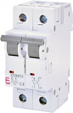 Автоматический выключатель ETIMAT 6 1p+N C 1 А (6 kA) 2142504 ETI