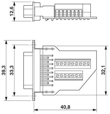 Connector DSUB VS-15-BU-DSUB / 16-MPT-0,5 Phoenix Contact 1688094