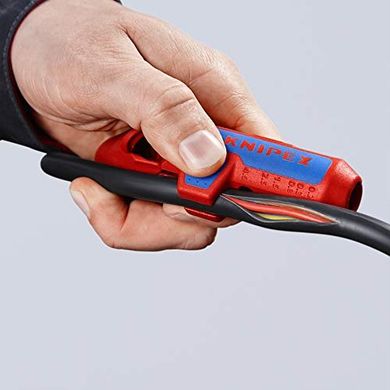 Інструмент для видалення ізоляції для лівшів, круглого кабелю 8-13 мм, дроти 0,2 - 4,0 mm², дата-кабелю, Knipex 16 95 02 SB