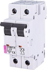 Автоматический выключатель ETIMAT 10 2p C 25А (10 kA) 2133718 ETI