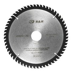Пильный диск S&R Meister Wood Craft 185x30/16/20x2,2 мм 60 зуб 238060185 S&R 238060185 S&R