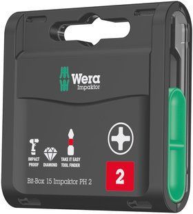 Набір ударних біт PH 2 x 25 15шт 05057752001 Wera