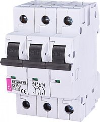 Автоматический выключатель ETIMAT 10 3p D 50А (6 kA) 2155721 ETI