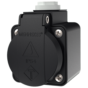 Розетка настенная пружина черная типа SCHUKO IP44 16A2p+E 230V 10083 MENNEKES