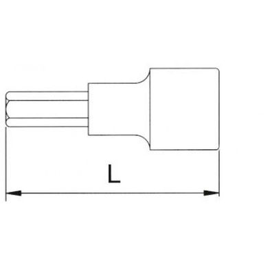 Головка торцевая с шестигранною вставкою 1/2" 17 мм L=100 мм H4H017A Licota