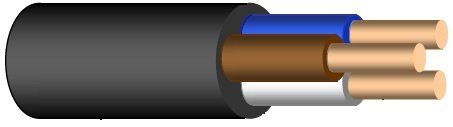 Power cable NYY 3x4 mm² Energoprom