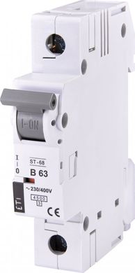 Автоматичний вимикач ST-68 1p B 63А (4,5 kA) 2171322 ETI