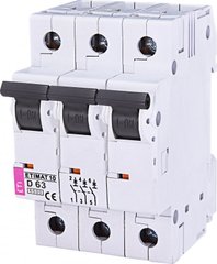 Автоматичний вимикач ETIMAT 10 3p D 63А (6 kA) 2155722 ETI