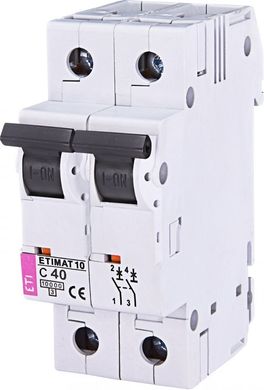 Автоматичний вимикач ETIMAT 10 2p C 40А (10 kA) 2133720 ETI