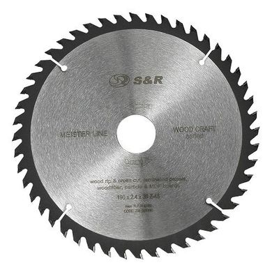 The saw blade S & R Meister Wood Craft 190x30x2,4 mm, 48 teeth 238 048 190 238 048 190 S & R S & R