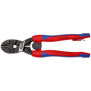 Bolt cutter compact, phosphated black color, with a spring 200 mm 71 32 200 Knipex, 6, 64