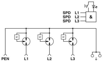 Комбінований розрядник типу 1/2 FLT-SEC-ZP-3C-255 / 7,5 1074739 Phoenix Contact