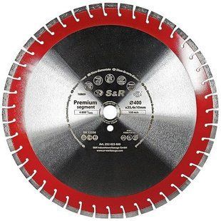 Diamond blade segment Premium Segment 400h25,4 mm 252 423 400 S & R