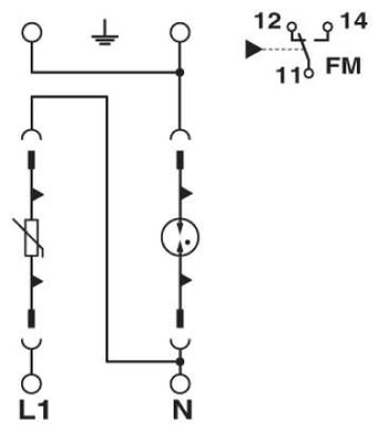 Разрядник для защиты от импульсных перенапряжений, тип 2 VAL-MS 230/1+1-FM 2804432 Phoenix Contact