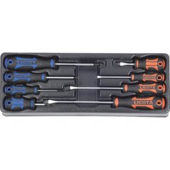 Professional Screwdriver Set 8 subjects in the tool tray ACK-384 014 Licota
