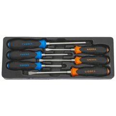 Screwdriver with a 6-metal tip subjects tool tray (140 x 375 mm) 6 pcs. ACK-384 107 Licota