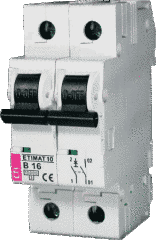 Автоматичний вимикач ETIMAT 10 2p B 80А (20kA) 2123731 ETI