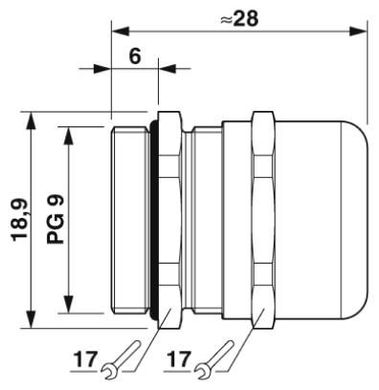 Кабельный ввод G-INS-PG9-S68N-NNES-S 1411171 Phoenix Contact