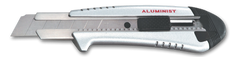 Нож сегментный Aluminist, 25мм, алюминиевый, автоматический фиксатор, пенал для запасных лезвий, два лезвия в обойме AC700SB Tajima