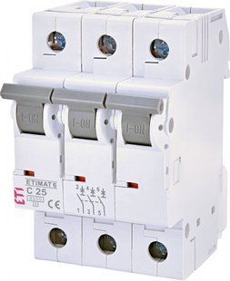 Circuit breaker ETIMAT 6 3p C 25A (6 kA) 2145518 ETI