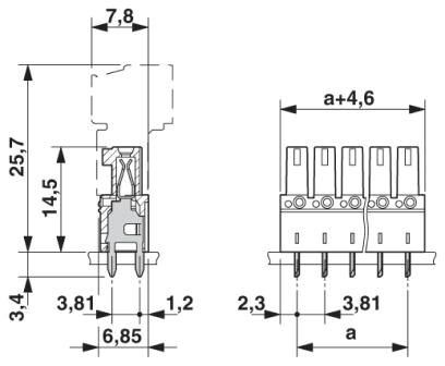 Components for mounting passage IMCV 1,5 / 3-G-3,81 1875438 Phoenix Contact