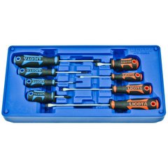Set of screwdrivers a cradle-carrying case (190 x 375 mm) 8 subjects ACK-B3004 Licota