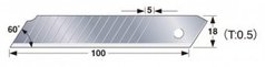 gray blade 18mm Endura Blades, extra resistant, packing 50 pcs LB50-50H Tajima