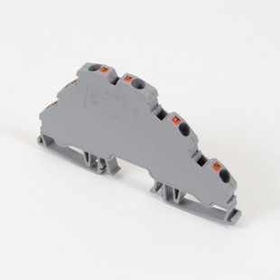 DIN-rail three-tier spring terminal with 4mm jumper 1020192 Onka