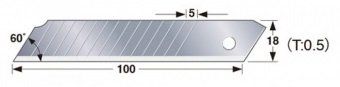 gray blade 18mm Endura Blades, extra resistant, packing 50 pcs LB50-50H Tajima
