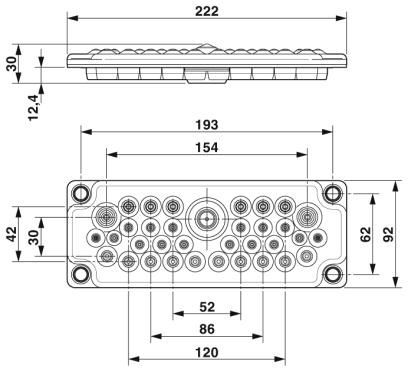 Фланш-панель MC-35-MULTI-65-PV-LG 1422350 Phoenix Contact