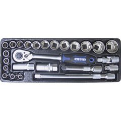 Socket set 1/2 in tool tray 8 - 32 mm 25 items ACK-384001 Licota