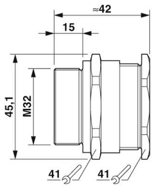 Кабельний ввід G-ESS-M32-M66L-NTES-S 1411079 Phoenix Contact