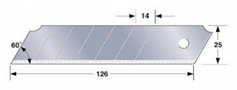 Blades 25 mm gray ROCK HARD, extra resistant packing 10 pcs piece bearer LB65B Tajima