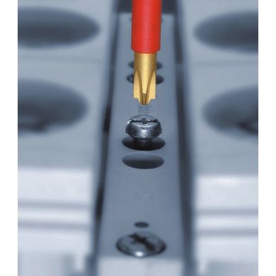 Screwdriver isolated for PlusMinus screw, Phillips / slot, Kraftform Plus VDE PH / S2, 205 mm 05006381001 Wera