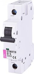 Автоматический выключатель ETIMAT 10 1p D 6А (10 kA) 2151712 ETI