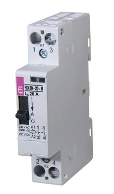 Контактор R 20-02-R 230V AC 20A (AC1) с ручн.управлением 2464048 ETI