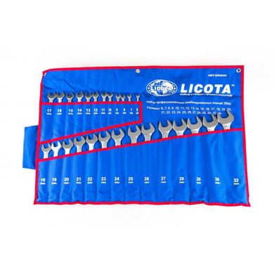 Combination wrench set 26 pieces 6-32 mm twisted AWT-ERSK04 Licota