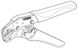 Pliers for crimping wire end ferrules for bare CRIMPFOX-RC 2,5 Phoenix Contact 1212063, notches, uninsulated ring or fork cable lug, 3