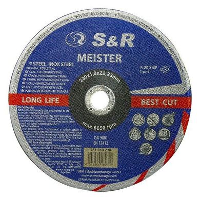 Circle abrasive cutting metal and stainless steel Meister A 30 S BF 230x1,8x22,2 131018230 S & R
