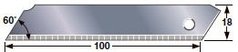 Леза сірі 25мм SOLID ROCK HARD, безсегментние суцільні, екстра стійкі, упаковка 10шт LB65S-10H Tajima