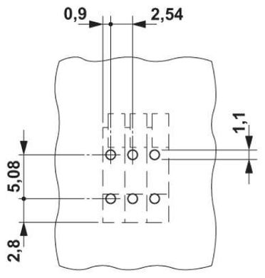 Клеммный блок для печатного монтажа FFKDS/V-2,54 1791813 Phoenix Contact